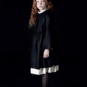 Little Creative Factory 6Y Black Wool Coat